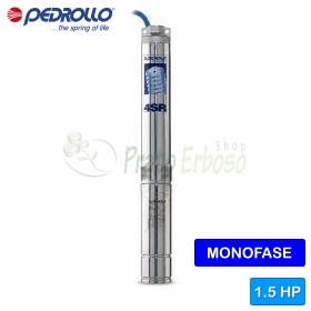 4SRm 4/12 S-PD - 1.5 HP single-phase submersible electric pump Pedrollo - 1