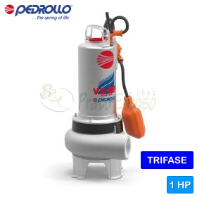 VX 10/35-MF - Electrobomba VORTEX trifásica de 1 HP para aguas residuales Pedrollo - 1