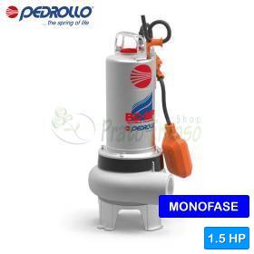 BCm 15/50-MF - Elettropompa per acque luride BICANALE monofase da 1.5 HP