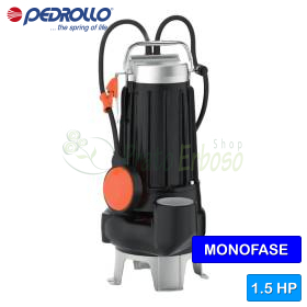 MCm 15/45 - 1.5 HP pompa elektrike njëfazore DY KANALORE për ujërat e zeza Pedrollo - 1