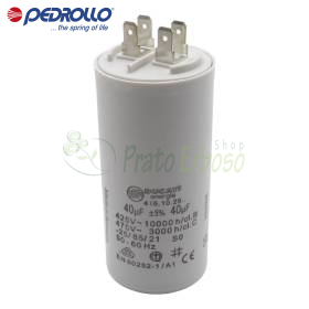 Condensateur 40 F - 40 microfarads 450 VL Pedrollo - 1