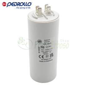 Condensador 70 F - 70 micro faradios 450 VL Pedrollo - 1