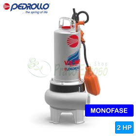 VXm 20/35-MF - Pedrollo 2 HP single-phase VORTEX sewage pump - 1