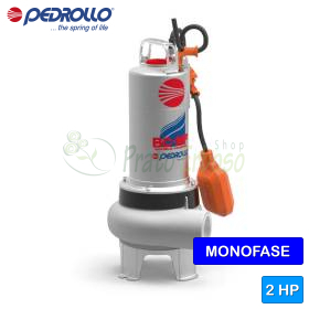 BCm 20/50-MF - Pompë për ujëra të zeza Pedrollo 2 HP me një fazë, me dy kanale - 1