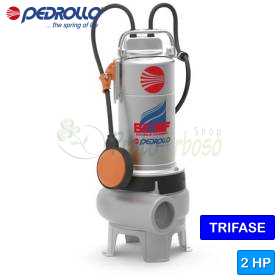 BC 20/50-MF - Pedrollo 2 HP three-phase, double-channel sewage pump - 1