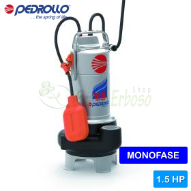 VXm 15/35 - Pompă electrică monofazată VORTEX Pedrollo 1,5 CP pentru ape uzate - 1