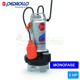 VXm 20/35 - Pedrollo 2 HP single-phase VORTEX electric pump for waste water - 1