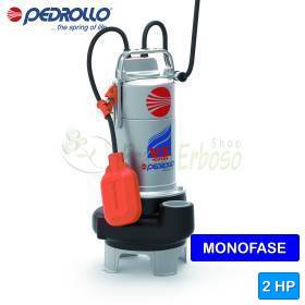 VXm 20/50 - Bomba eléctrica Pedrollo VORTEX monofásica de 2 HP para aguas residuales - 1