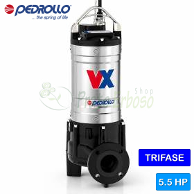 Pompë elektrike VX 55/80 trefazore 5.5 HP VORTEX për ujëra të ndotura Pedrollo - 1