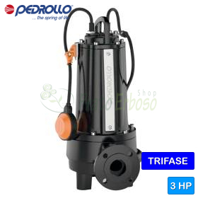 Pompe broyeur Pedrollo TR 2.2 AP triphasée 3 CV