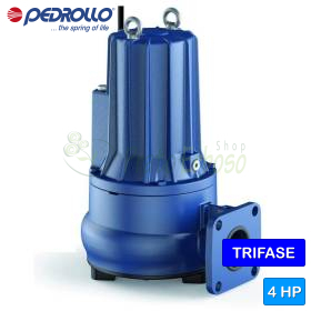 VXC 40/65-F - Pompă electrică VORTEX trifazată de 4 CP pentru ape uzate Pedrollo - 1