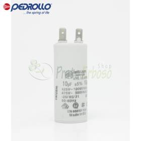 10 FC - 10 microfarad 450 VL capacitor Pedrollo - 1