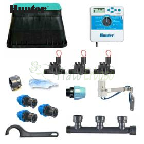 Hunter 3-Zone 24V Irrigation Kit with X CORE 4 controller
