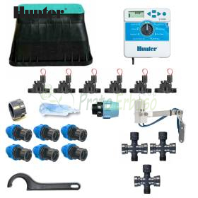 Kit de riego Hunter 7 zonas con X CORE 8 y accesorios