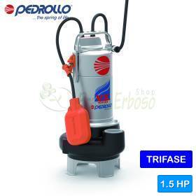 Bomba eléctrica VX 15/35 VORTEX trifásica 1,5 HP para aguas residuales