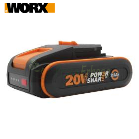 Batteria WA3640 20V 2.5Ah Worx PowerShare con LED