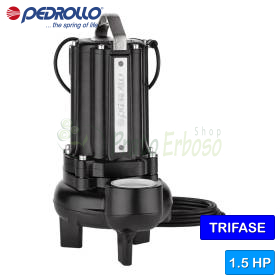 VXC 15/50 - Pompă electrică VORTEX trifazată de 1,5 CP pentru ape uzate Pedrollo - 1