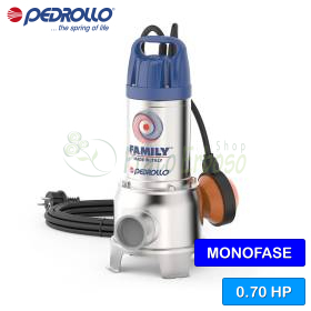 FAMILY-GM 0.70 HP submersible wastewater pump with float switch