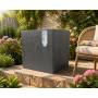 Millennium R Cube - 49cm cube vase in anthracite Deroma - 1