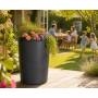 Pot haut Millennium R - Jardinière ronde de 53 cm couleur anthracite - OFFRE