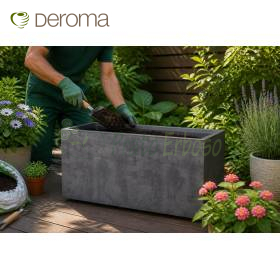 Jgheab Millennium R - Jardinieră pentru rezervor antracit 99 cm Deroma - 1