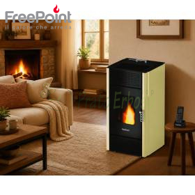 Poêle à pellets Miriam 7 kW ivoire - Compact et programmable