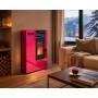 Susy - Stufa a pellet da 7.5 Kw rosso