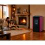 Vania - Stufa a pellet da 9.5 Kw rosso