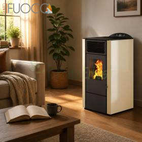 Lory Pelletofen 9,5 kW in Elfenbein