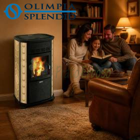Poêle à granulés Sfera 647/749 beige 11 kW Olimpia Splendid