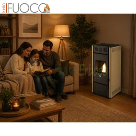 Stufa a pellet Martina 11.5 kW avorio - Punto Fuoco