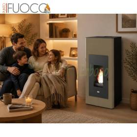 Ilaria Hydro - Stufa a pellet hydro da 17.5 Kw tortora