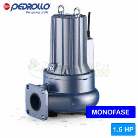MCm 15/50-F - Bomba eléctrica monofásica de dos canales de 1,5 HP para aguas residuales Pedrollo - 1