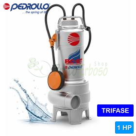 BC 10/50-ST - Bomba de aguas residuales trifásica de doble canal de 1 HP Pedrollo - 1