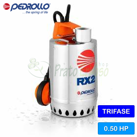 RX 2 (5m) - Bomba de agua limpia trifásica de 0,50 HP Pedrollo - 1