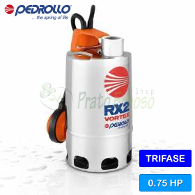 Pompă electrică VORTEX trifazată RX 3/20 (5m) - 0,75 CP pentru apă murdară Pedrollo - 1
