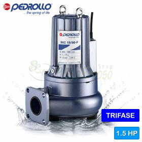 MC 15/50-F - Elettropompa BICANALE per acque luride trifase da 1.5 HP Pedrollo - 1