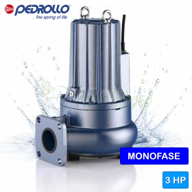 Pompe électrique VORTEX monophasée VXCm 30/50-F - 3 CV pour eaux usées Pedrollo - 1