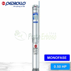 4SRm 1/10 S-PS - 0.50 HP single-phase submersible electric pump Pedrollo - 1