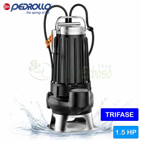 Pompë për ujëra të zeza VXC 15/35 - 1.5 HP trefazore VORTEX Pedrollo - 1