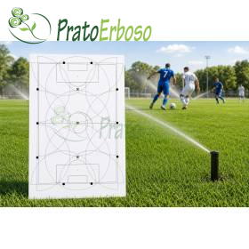 Progetto di irrigazione per calcio in erba naturale a 13 irrigatori Prato Erboso - 1