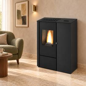 Aurora - 8 kW schwarzer Pelletofen