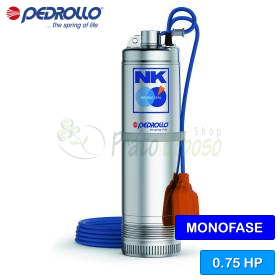 NKm 4/3-GE (10m) - Single-phase submersible electric pump with float switch 0.75 HP Pedrollo - 1
