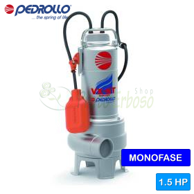 VXm 15/50-ST – einphasige Elektropumpe VORTEX mit 1,5 PS für Abwasser