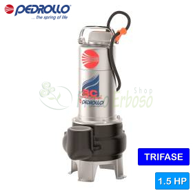 BC 15/50 - Electrobomba BICOCANAL para aguas residuales trifásicas, 1,5