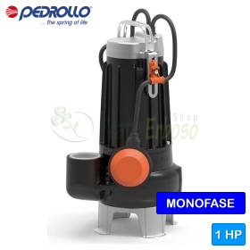 VXCm 10/45 - 1 HP single-phase VORTEX electric sewage pump Pedrollo - 1