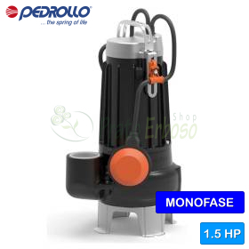 VXCm 15/45 - pompë elektrike njëfazore VORTEX 1,5 HP për ujërat e zeza Pedrollo - 1