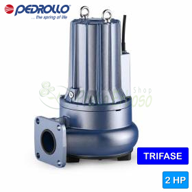 VXC 20/50-F - Pompe électrique VORTEX triphasée 2 CV pour eaux usées Pedrollo - 1