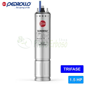 4PD/1.5 - Moteur 4" rebobinable 1.5 HP triphasé 400 V Pedrollo - 1
