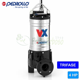 VX 40/50 - 4 CP electropompa VORTEX trifazata pentru canalizare Pedrollo - 1